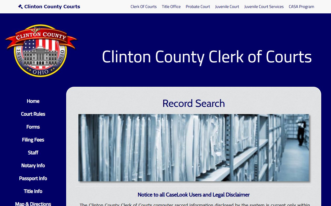 Clinton County court records